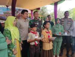 Launching Program Unggulan Kodam II/Sriwijaya Dapur Masuk Sekolah Di Desa Balam