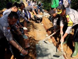 Semangat Personil Polri Dan Warga Ikuti Sibandes Polres Bengkulu Utara