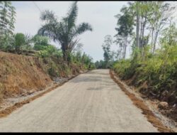 Pembangunan Peningkatan Jalan Desa Talang Tua Rampung, Kadis Transmigrasi Mengajak Peran serta Masyarakat Untuk Memeliharanya