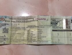 Berita kehilangan BPKB Motor Milik Hasirin Warga Desa Sawang Lebar Kecamatan Tanjung Agung Palik