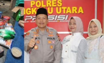 Oknum Pimpinan Media Ajak Anaknya Ambil Takjil Di polres BU Diduga Bukan Wartawan