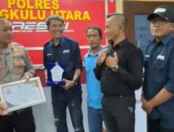 Perkuat Sinergitas Polres Bengkulu Utara Raih Penghargaan Dari JMSI