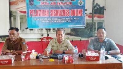 Pemdes Air Sebayur Mengelar Pelatihan Siskeudes Menggandeng DPMD BU Sebagai Narasumber