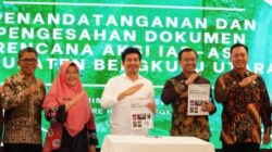 Bupati Arie Didampingi Sekda kab BU menghadiri acara Pengesahan Rencana Aksi IAD‑ASA Di bengkulu
