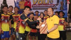 Akhirnya Turnamen Voli Internal Polres Bengkulu Utara Berakhir Piala 1 Polsek Padang Jaya Angkat
