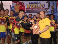 Akhirnya Turnamen Voli Internal Polres Bengkulu Utara Berakhir Piala 1 Polsek Padang Jaya Angkat