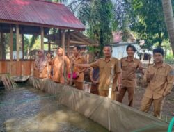 Perangkat Desa Durian Amparan Beserta BPD Monitoring Ketahanan Pangan Lele Tahun Anggaran 2025