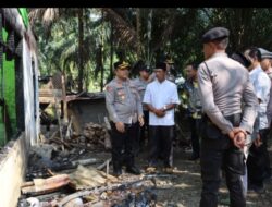 Kapolres BU Sambangi Langsung Korban Kebakaran Maut Di Desa Senali Sebagai Wujud Kepedulian Kepada Ahli Musibah