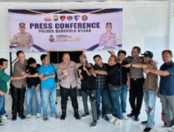 Kapolres Tegaskan Saat Press Release Tidak Ada Tempat Bagi Kejahatan Di Bengkulu Utara