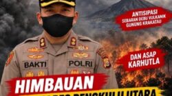 Antisipasi Debu Vulkanik dan Asap Karhutla, Kapolres Bengkulu Utara Imbau Warga Gunakan Masker